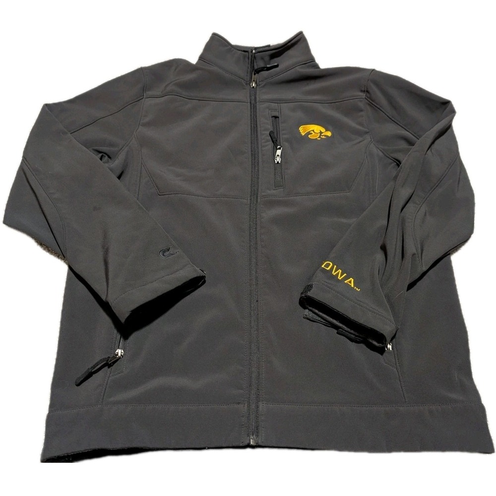 Iowa Hawkeyes Size Large Black & Gold Men's  Full Zip Colosseum Athletics Jacket